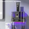 Intelligent Sterilization Disinfection Toothbrush Holder 2 Cup Toothpaste Dispenser Wall Mounted Bathroom Accessories