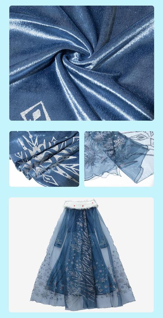 Girls' Frozen Elsa Princess Dress: Customizable Sweater Dress for Autumn and Winter