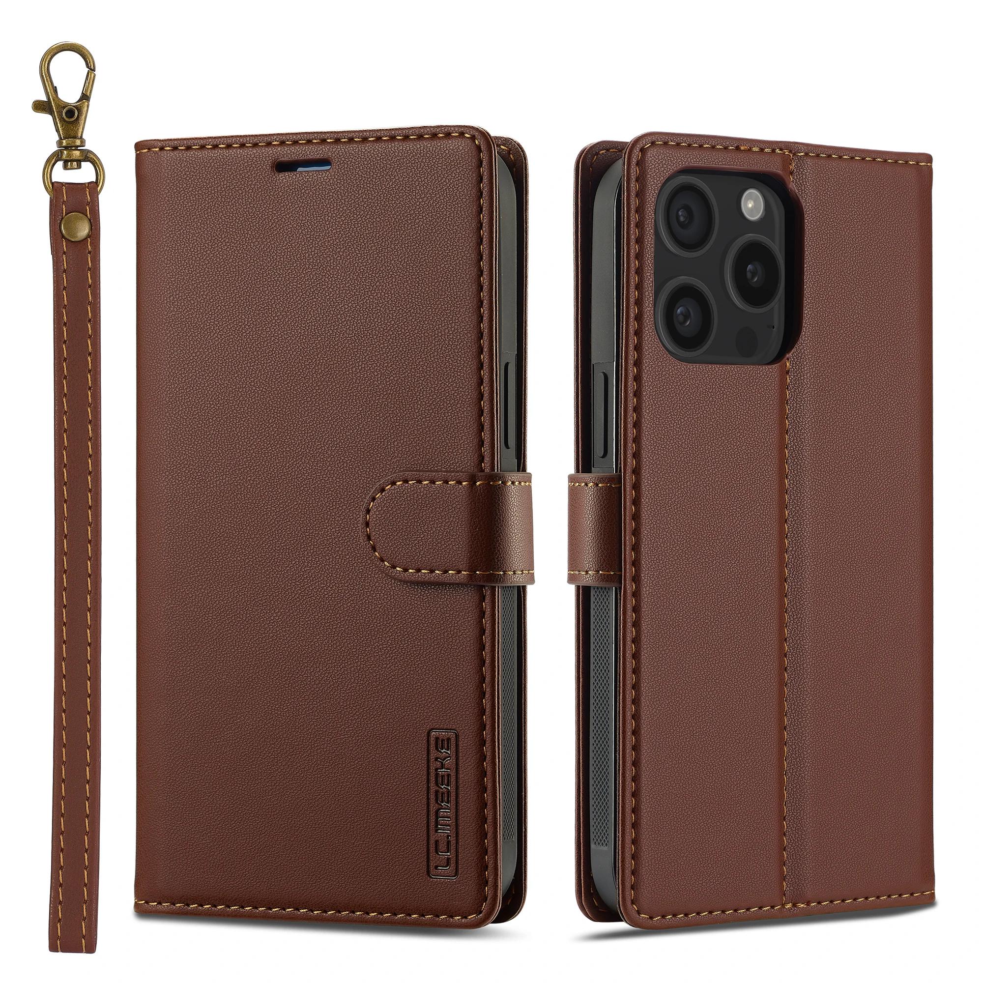 

2 in 1 Removable Flip Leather Case For iPhone 17 Air 16 Pro Max 15 14 13 12 11 Pro XS Max XR 7 8 Plus SE Magnetic Wallet Cover For iPhone 17