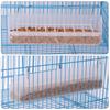 10Hole Bird Food Box Plastic Hangable Detachable Bird Feeding Trough White Bird Food Bowl WIth Hooks Birds Parrots Quails Etc
