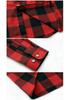 2025 Men's Plus Size Plaid Long Sleeve Shirt with Double Pockets