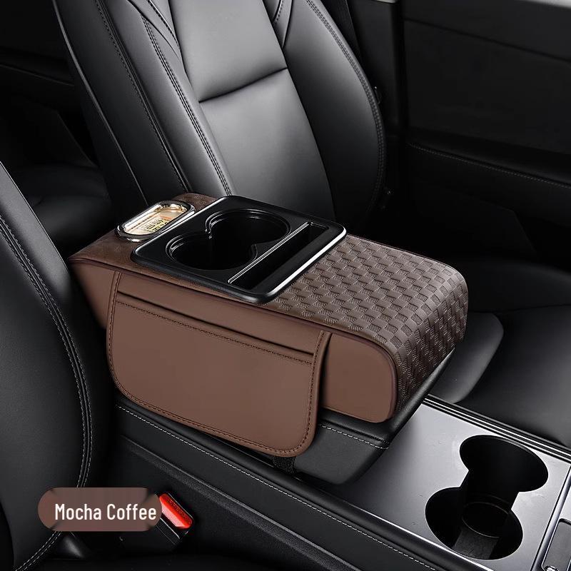 Multifunctional Car Armrest Box with Tissue Holder and Storage Cup