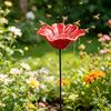 Bienen-Trinkstation, mit realistischem Blumendesign, Keramik-Bienen-Wassertränke-Arrangement, Bienenbad-Schale, für Außenterrassen-Dekoration