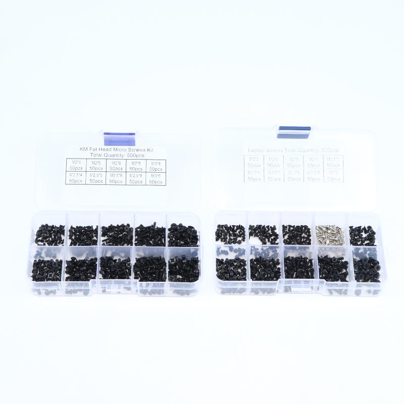 500/600Pcs M2 M2.5 M3 Mini Screw Set Carbon Steel Computer Notebook Laptop Repair Screws Kit