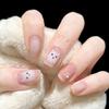 24Pcs Cartoon False Nails Wearable Waterproof Press On Nail Art Full Coverage Cute Nail Print Accessories