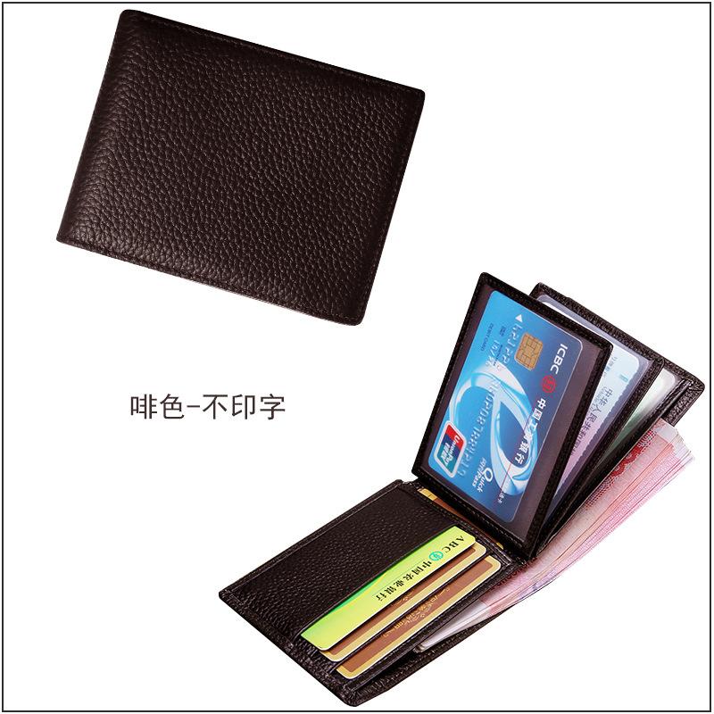 

Ультратонкий мужской кошелек из кожи первого слоя, горизонтальная многофункциональная обложка для ID, кожаный чехол для водительского удостоверения два-в-одном на двух кольцах