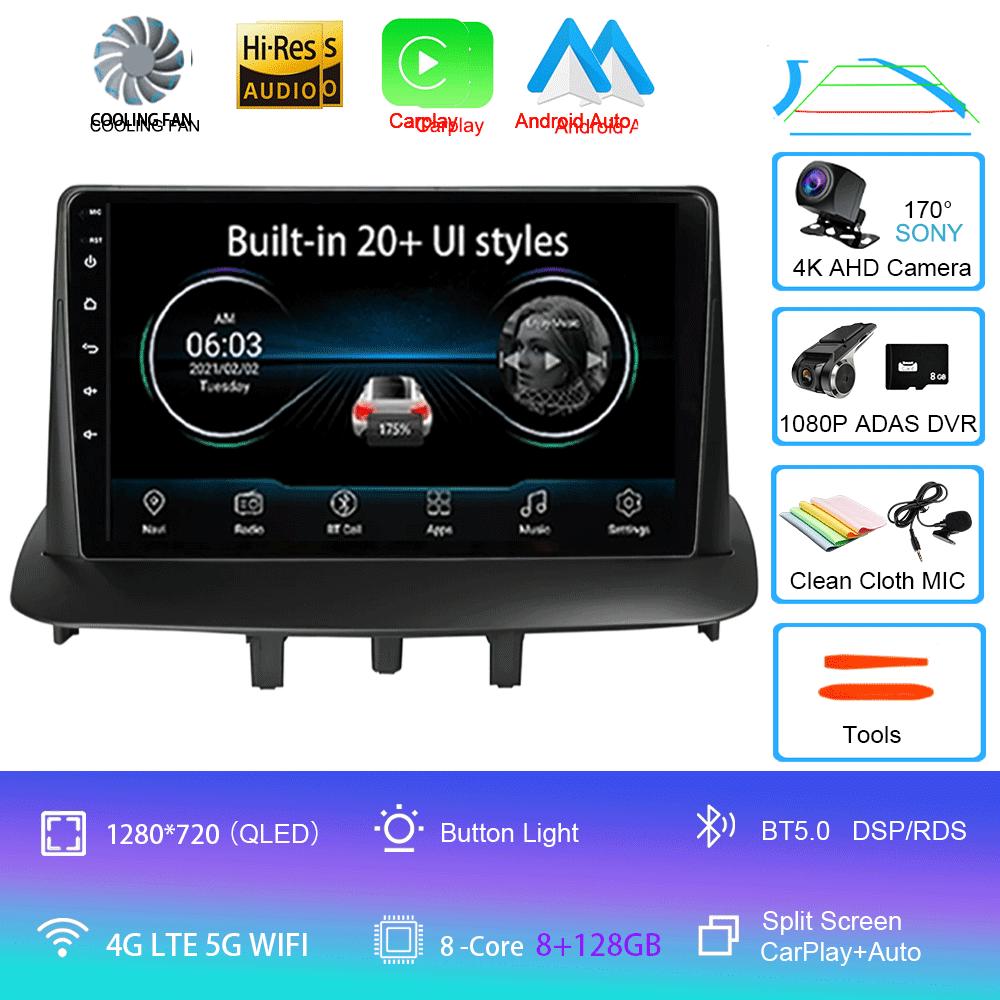 Android14 For Renault Megane 3 Fluence Samsung SM3 2008  - 2014 Car Radio Navigation Multimedia Video Player DSP BT Carplay