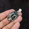 Marokkanischer Schlammriss Fossil Anhänger Original Edelstein Schmuck 925 Sterling Silber Anhänger Handarbeit Anhänger Geschenk für Frau Heilstein Schmuck