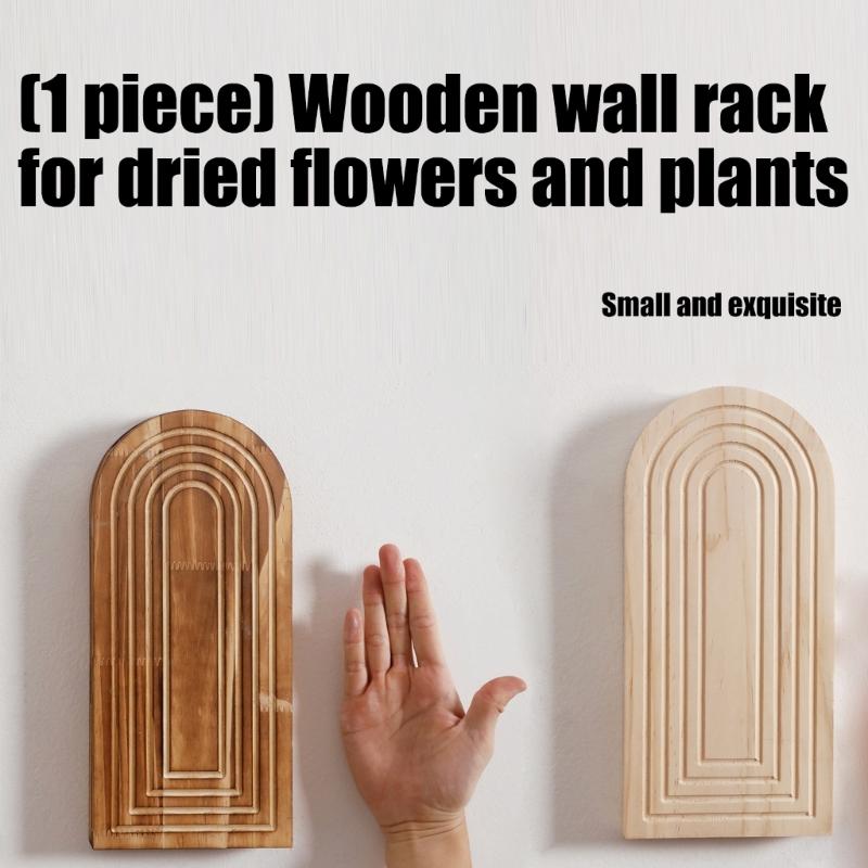 Wood Wall Planter for Fake Plant and Dried Flower Stems,11.61" Modern Wooden Vases Wall Decors for Living Room,Bedroom