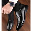 Four Seasons Formal Leather Shoes Men's Shoes Business Casual Leather Shoes Three-joint Lace-up Wedding Shoes Men