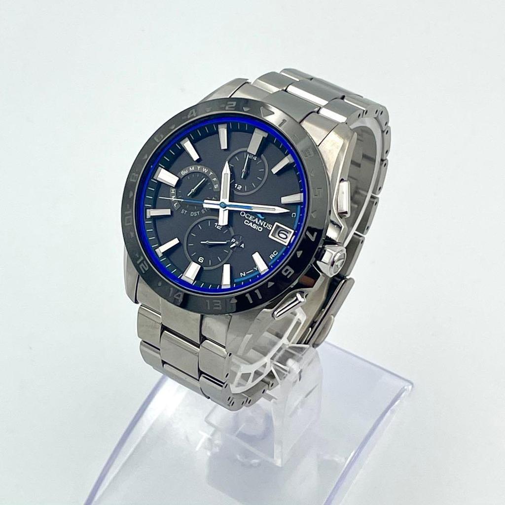 Used Beautiful condition OCEANUS Manta Radio Solar Titanium OCW-T3000A