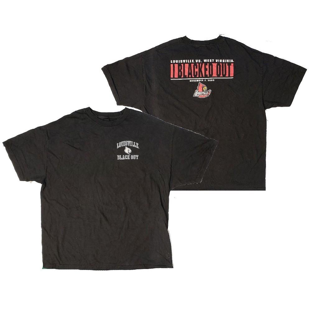 

Louisville vs West Virginia Black Out Game 11/02/06 Double Sided T-Shirt - XL Unisex T-Shirt XXL