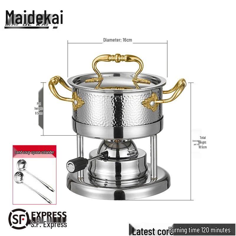 Индивидуальный хот-пот из нержавеющей стали 304 для газовых плит Gas Stove Mini Hotpot