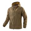UPF50+Men's Hooded Windbreaker Jacket - Ultra Light Summer Zipper Pocket Elastic Cuffs Suitable for Outdoor Hiking and Running