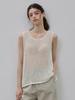 LE STUDIO Natural Nut Sleeveless Knit Cream