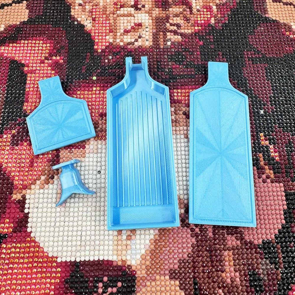 DIY Basteln 2in1 Große Diamantmalerei Schale Stickerei Große Kapazität Perlen Sortier Aufbewahrungsschale Mit Deckel Bunt