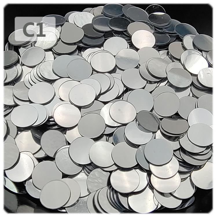 Yaleduo 6mm Flache Runde Pailletten ohne Loch für DIY-Bastelarbeiten, Handy-Dekor, Epoxidharz-Kunst und Nageldesign