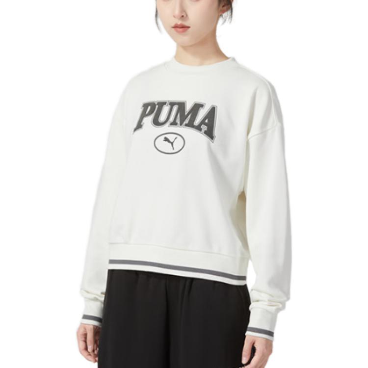 Puma Sweatshirts Women's White Crew Neck Moderate Other 623597-65