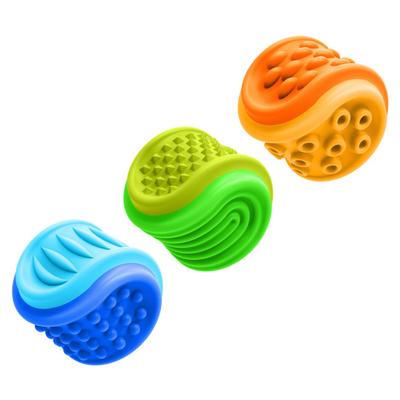 Silicone Sensory Stone Fidget Toy Anxiety Stress Relief Textured Ball Portable Travel Kids Teens Adults Calming Worry Stone Toy