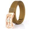 New Women'S Commuting Belt With Automatic Buckle Nylon Waistband, Outdoor Leisure Versatile Double-Layer Thick Belt
