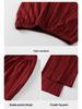 Tencel Cotton Red Wedding Pajamas for Couples: Year of the Rat Festive Long Sleeve Pullover Set for Spring and Autumn