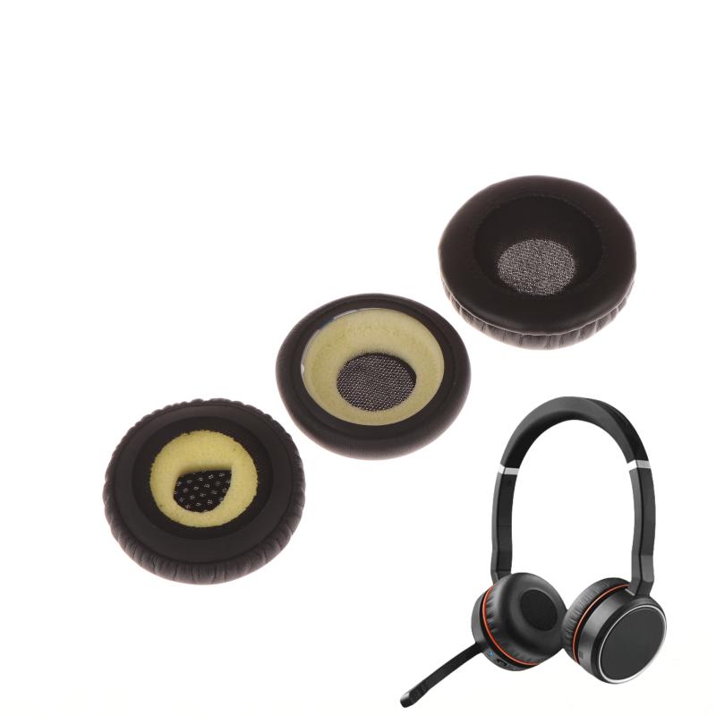 2Pcs Professional Protein Leather Headphone Ear Cushions For Jabra Evolve 20 20Se 30 30Ii 40 65 65+ Replacement Earpads
