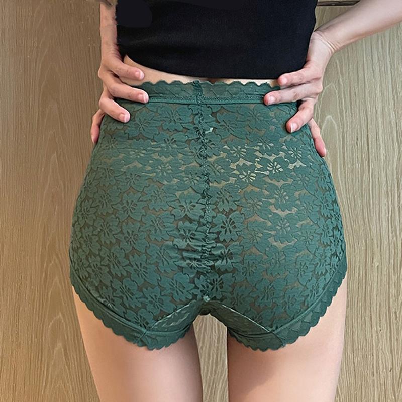 CINOON Sexy Women Panties Lace Underwear High Waist Briefs Embroidery G String Underpant Butt Lift Transparent Female Lingerie