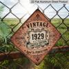 2D Flat, 1pc Suitable for Home & Shop Wall-Mounted Retro Sign - Vintage 1929 Limited Edition Ornate Industrial Plaque, Metal Decor for Diner, Cafe
