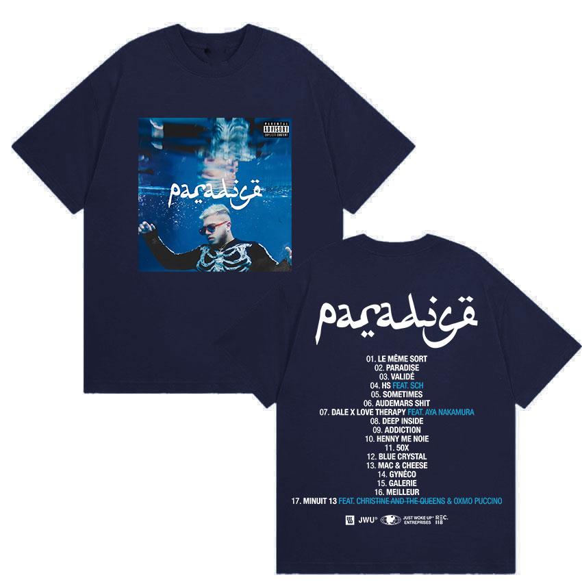 Rapper HAMZA Tour Album Cover T Shirts Mens Hip Hop Gothic Short Sleeve T Shirt Fashion High Quality ONeck Tees Streetwear