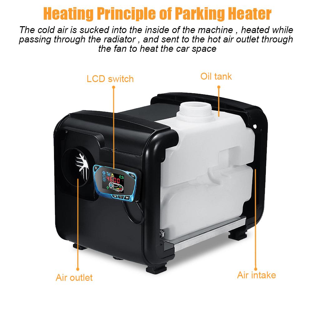 12V\24V Dual Voltage Upgrade Parking Heater 3 In 1 Car Diesel Auxiliary Air Heater LCD Remote Control Engine Preheater Warmer