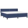 Maison Exclusive - Sommier à lattes de lit avec matelas Bleu 200x200 cm Tissu