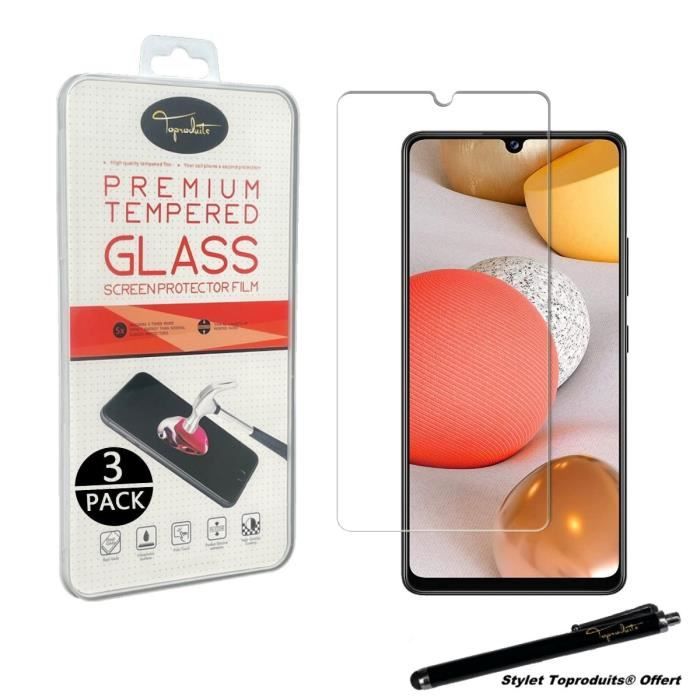 Film de protection - Toproduits® - Samsung Galaxy A42 5G - Verre trempé - 3 pack - Résistant aux rayures