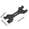 Dual Headed Wrench with Level Multifunctional Manual Tap Spanner Plumbing Tool for Household Faucet Pipe Toilet Repair