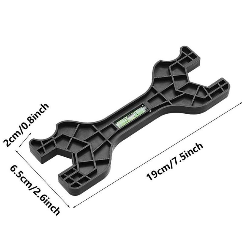 Dual Headed Wrench with Level Multifunctional Manual Tap Spanner Plumbing Tool for Household Faucet Pipe Toilet Repair