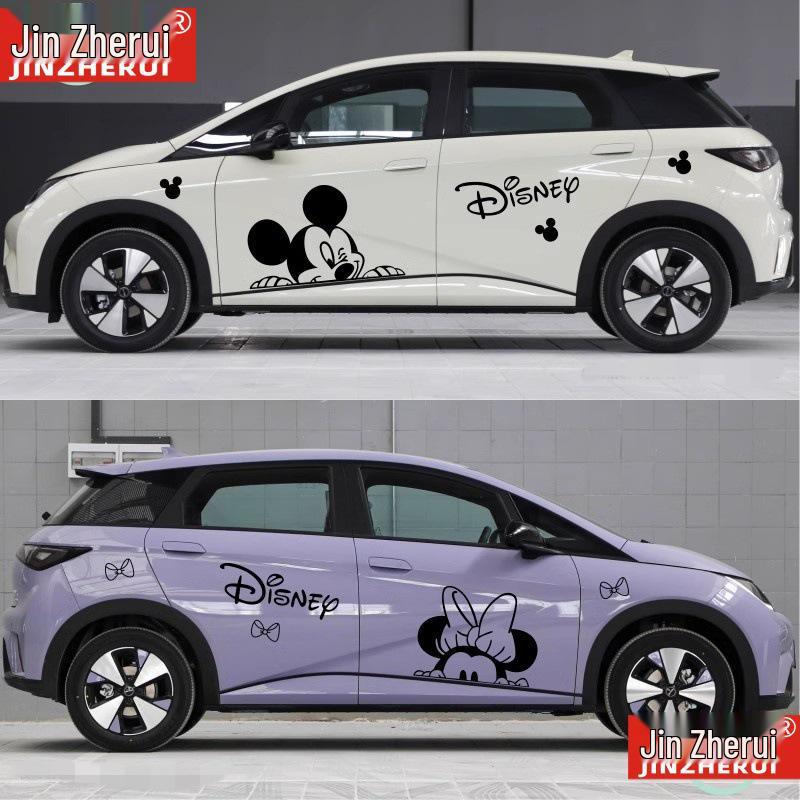 BYD Seagull Car Decals: Cute Mickey & Minnie Cartoon, Dolphin Design