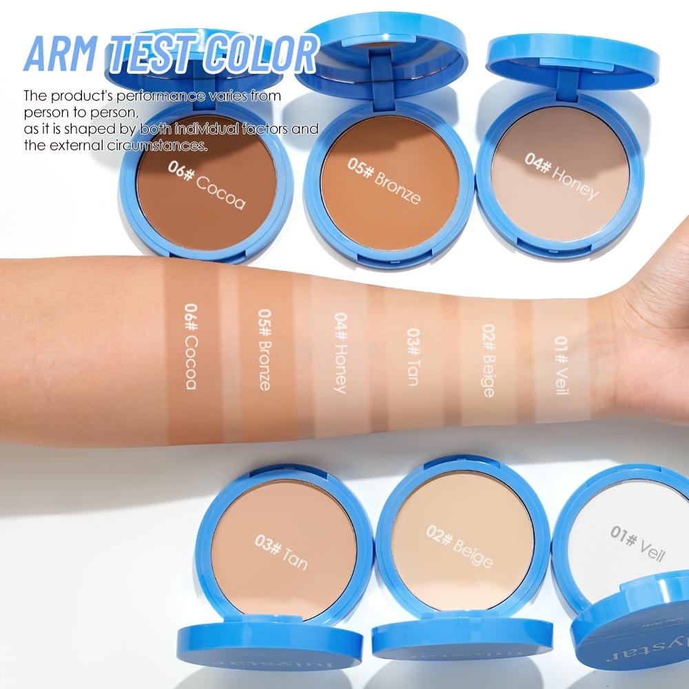 JULYSTAR Matte Face Setting Powder Oil-control Lightweight Radiant Foundation Pressed Powder Face Full Coverage Makeup Cosmetic