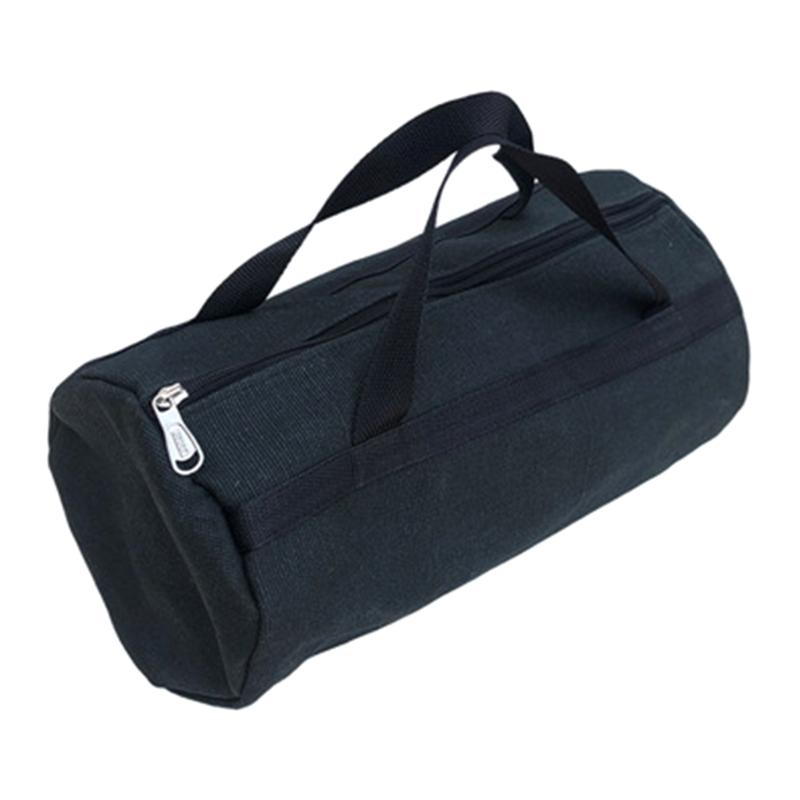 

Canvas Tool Bag Handbag Storage Large Capacity Wide Mouth Zippered Tool Bag for Electrician Worker Woodworker