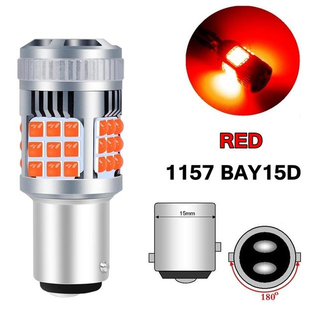 1Piece 1156 P21W BA15S BAU15S 1157 P21/5W BAY15D Super Bright CANBUS LED Bulb Car Brake Light Turn Signals Auto Reverse Lamp
