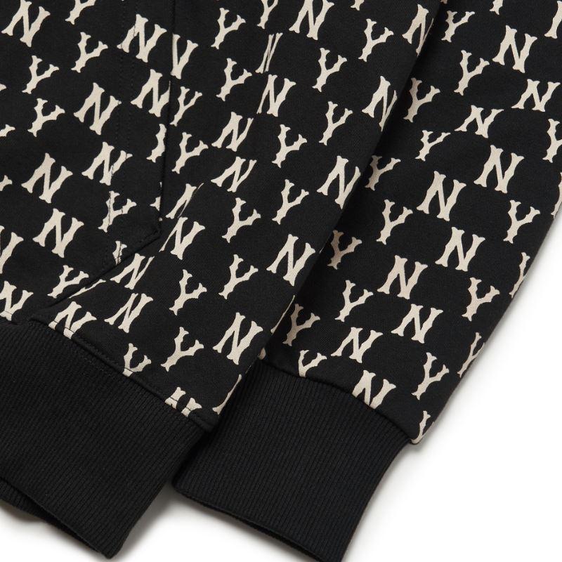 New MLB Old Flower Sweatshirts Unisex Black 3AHDM0221-50BKS