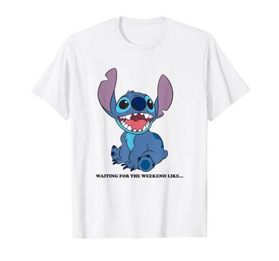 Disney Lilo Stitch Esperando o Fim de Semana & Camiseta