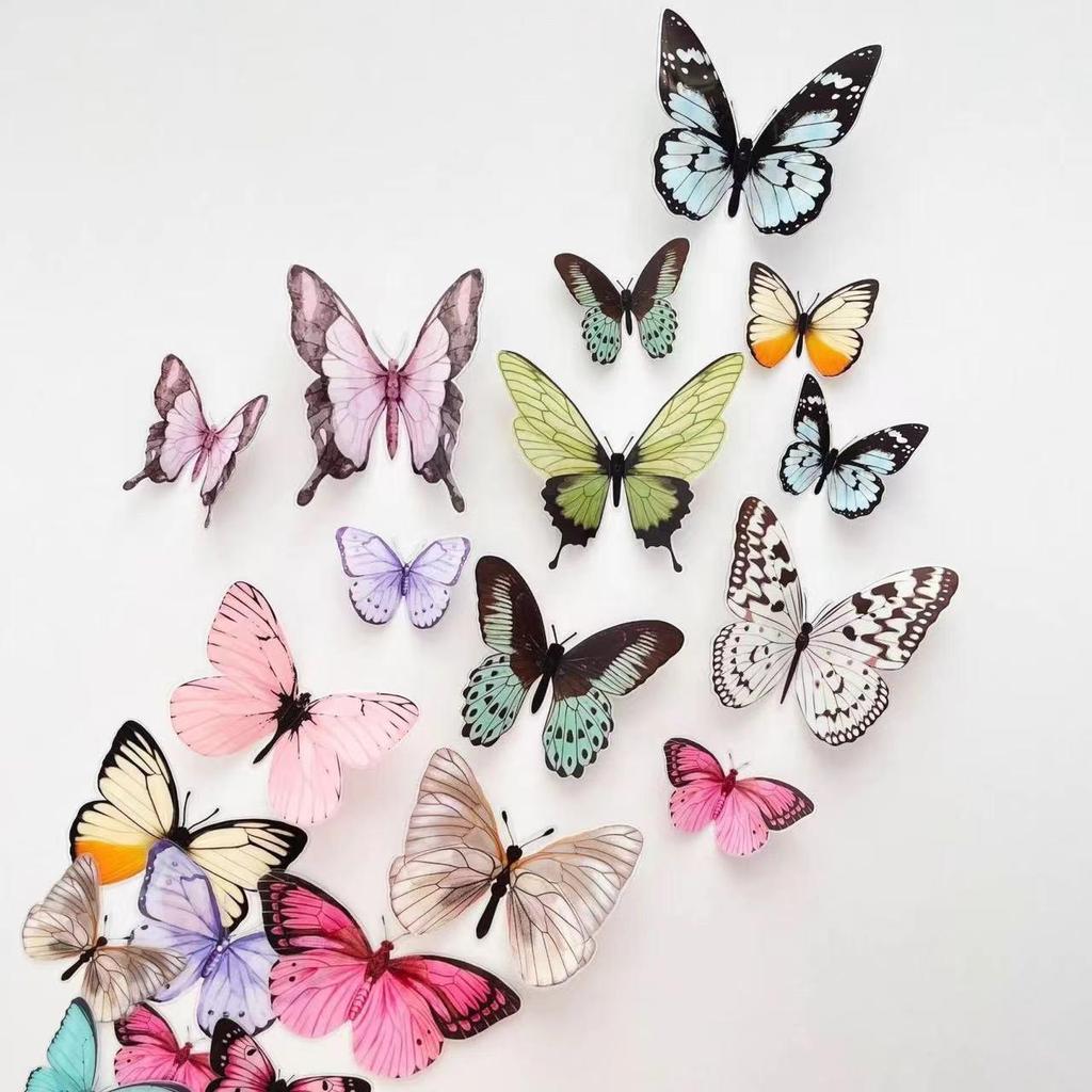 3D Butterfly Photo Wall Felt Board - DIY Self-Adhesive House Decoration & Notice Board Theme.