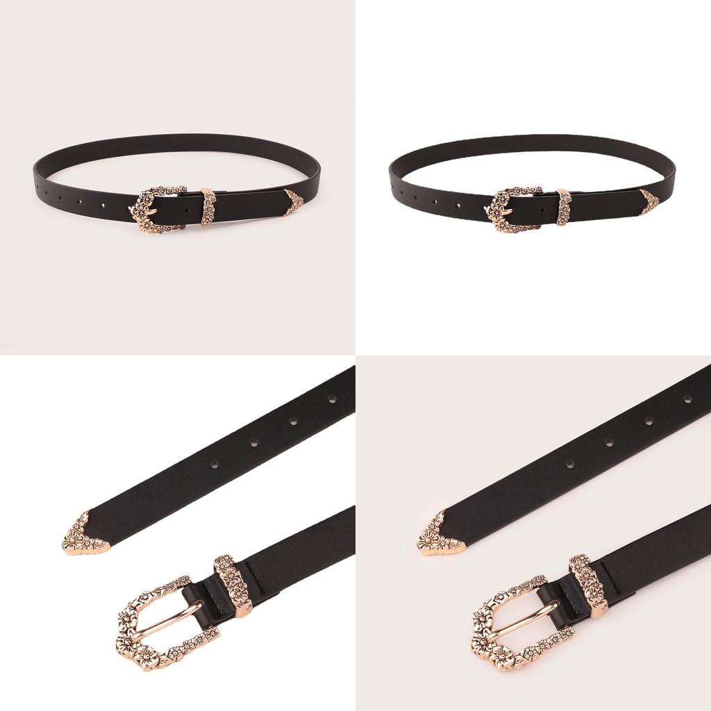 Retro Style Ladies Waist Belt Set With Nickel Alloy Buckles And Natural Elements