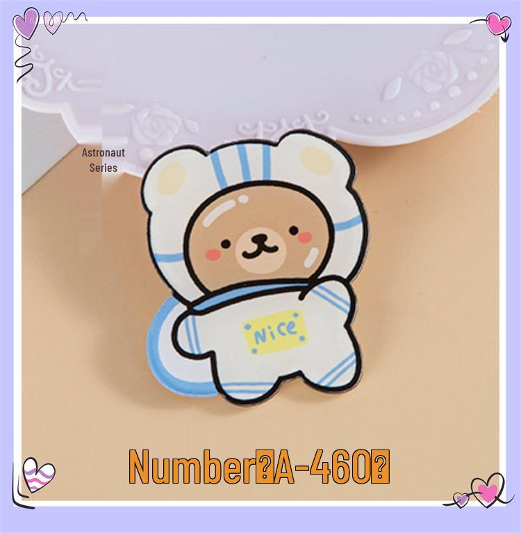 Korean Cute Cartoon Astronaut Acrylic Pin Badge