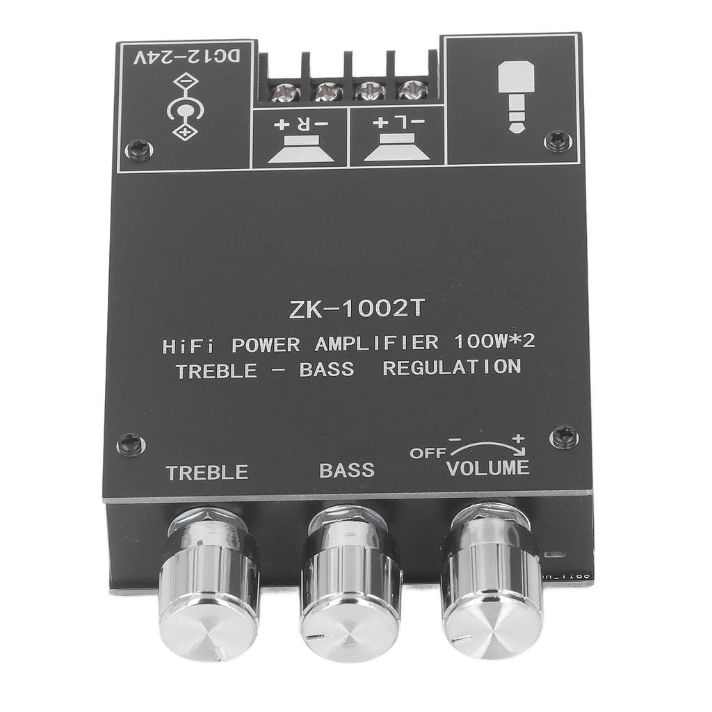 Audio Power Amplifier Board 100W Bluetooth 5.0 Dual Channel Stereo Audio Receiver Board DC12?24V