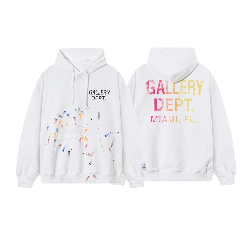 American Style Gallery Dept Logo Print Cotton Hoodie