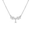 Wheat Spike Water Drop Necklace (Platinum)