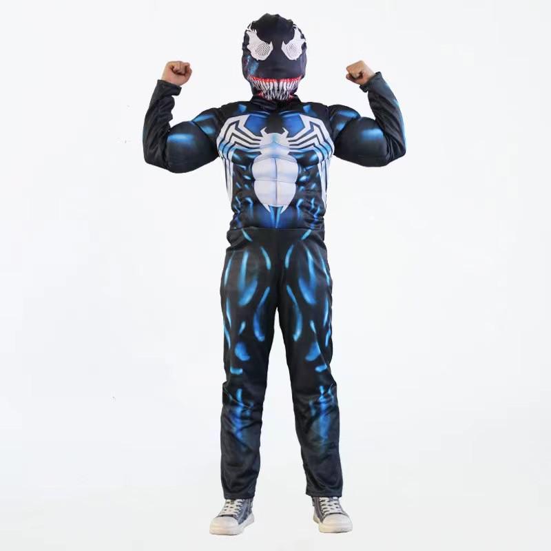 Venom Spider Children's Muscle Cosplay Costume for Halloween
