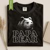 Fathers Day Papa Bear T-Shirt, Gift For Dads, Comfort Colors® Graphic Top for Papa