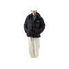 Lee Logo Pattern Zipper Duck Down Warm Hooded Down Jacket Unisex outerwear Black LE2304DP04BK
