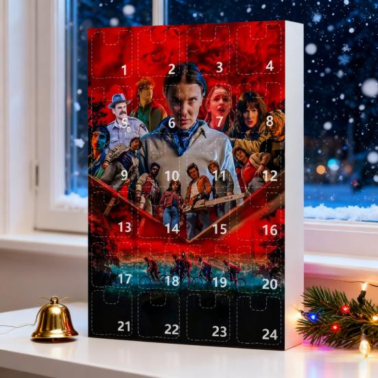 Stranger Things Advent Calendar 24 Day Christmas Countdown Box Multi-Functional Holiday Decorations for Kids Rooms Cars And Parties Festive Gift